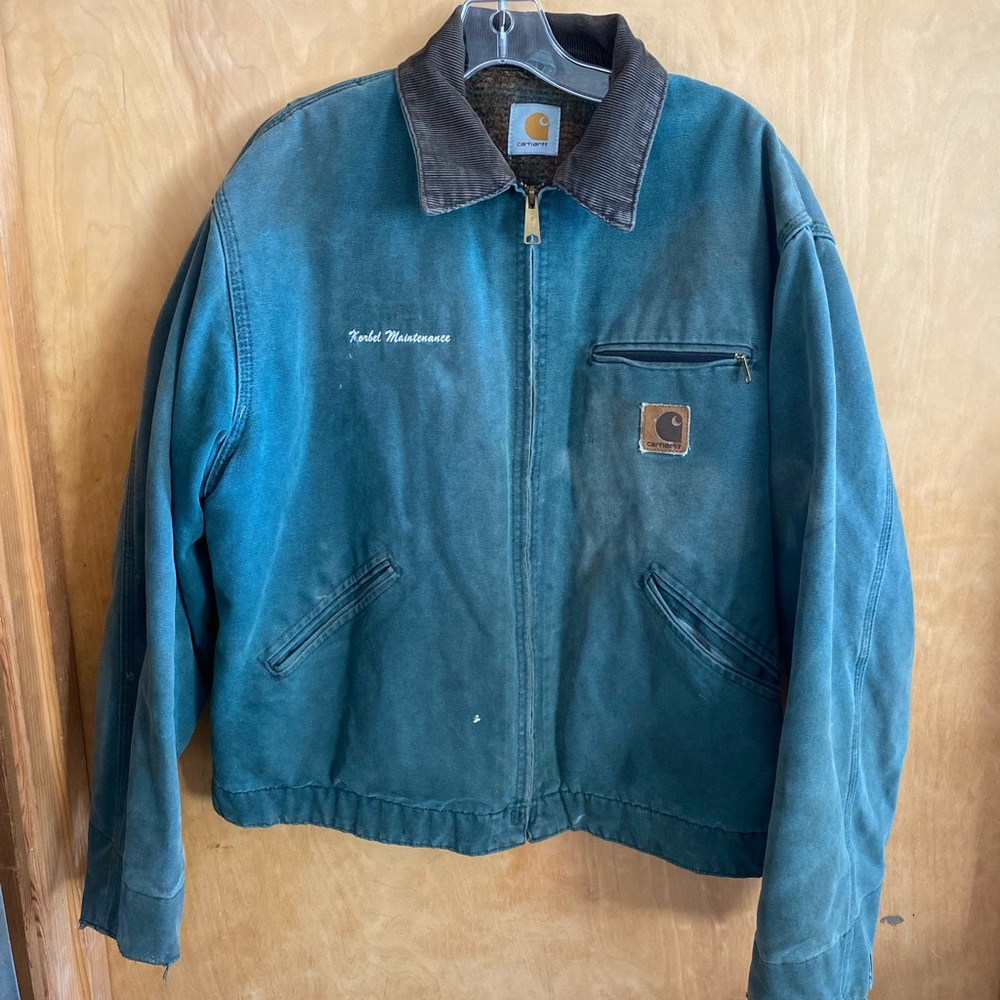 Vintage Carhartt Green Detroit Jacket Blanket Lined